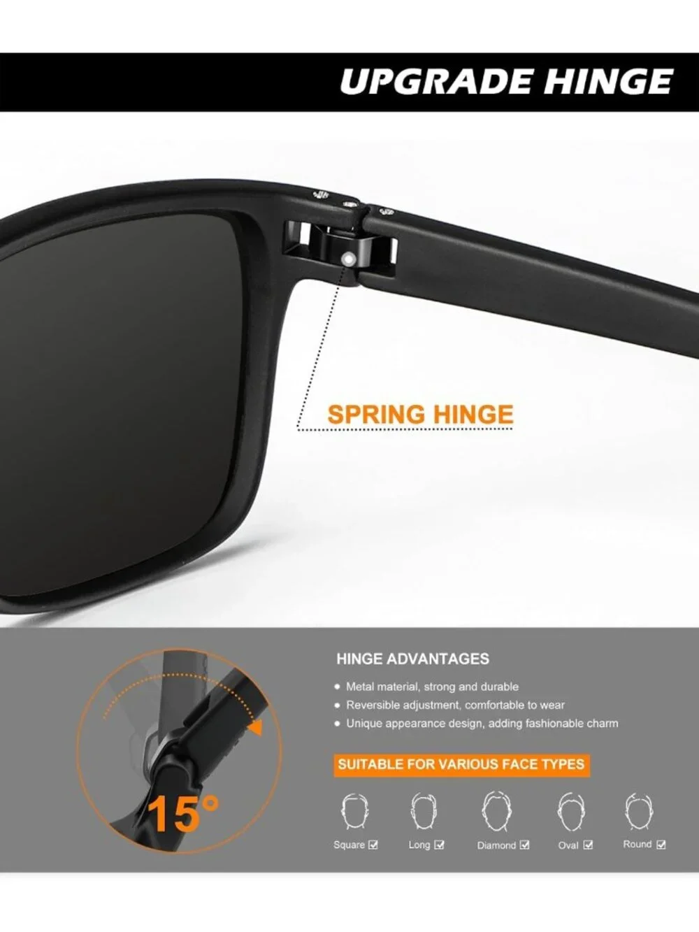 Polarized Men's Sunglasses - Classic UV Protection for Driving, Fishing & Golf